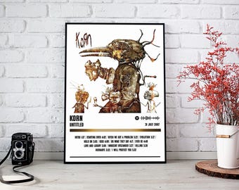 Poster Korn | Affiche d'album sans titre | Affiche de musique | Poster de la pochette de l'album | Décoration murale | Cadeau musique