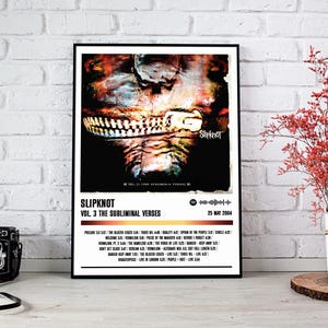 Slipknot Poster Print | Vol. 3 The Subliminal Verses Album Poster | Music Poster | Album Cover Poster | Wall Decor | Music Gift