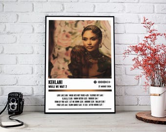 Affiche Kehlani imprimée | Pendant que nous attendons 2 affiche de l'album | Affiche de musique | Poster de la pochette de l'album | Décoration murale | Cadeau musique