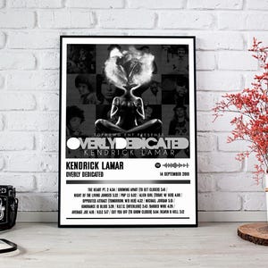 Kendrick Lamar Poster Print | Overly Dedicated Album Poster | Music Poster | Album Cover Poster | Wall Decor | Music Gift