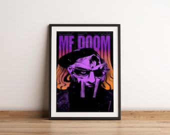 Mf Doom Poster | Mf Doom Künstler Poster | Musik Poster | Album Cover Poster | Wanddekoration | Musik Geschenk