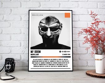 Mf Doom Poster | Madvillainy Album-Poster | Musik Poster | Album Cover Poster | Wanddekoration | Musik Geschenk