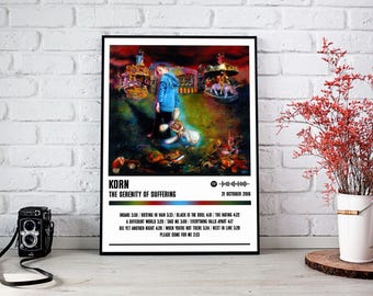 Poster Korn | Affiche de l'album La sérénité de la souffrance | Affiche de musique | Poster de la pochette de l'album | Décoration murale | Cadeau musique