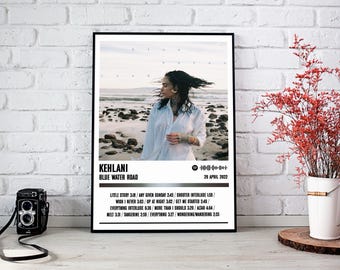 Affiche Kehlani imprimée | Affiche d'album Blue Water Road | Affiche de musique | Poster de la pochette de l'album | Décoration murale | Cadeau musique