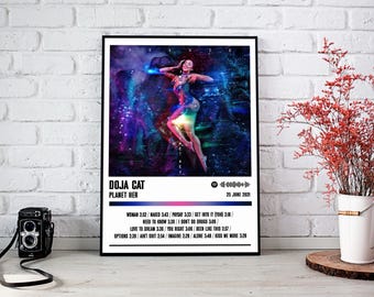 Doja Katze Poster Druck | Planet Her Album Poster | Musik Poster | Album Cover Poster | Wanddekoration | Musik Geschenk