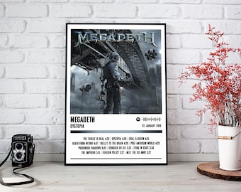 Megadeth Poster Print | Dystopia Album Poster | Music Poster | Album Cover Poster | Wall Decor | Music Gift