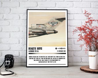 Beastie Boys Poster Print | Licensed To Ill Album Poster | Music Poster | Album Cover Poster | Wall Decor | Music Gift