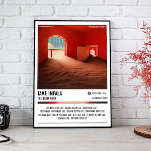 Tame Impala Poster Print | The Slow Rush Album Poster | Music Poster | Album Cover Poster | Wall Decor | Music Gift