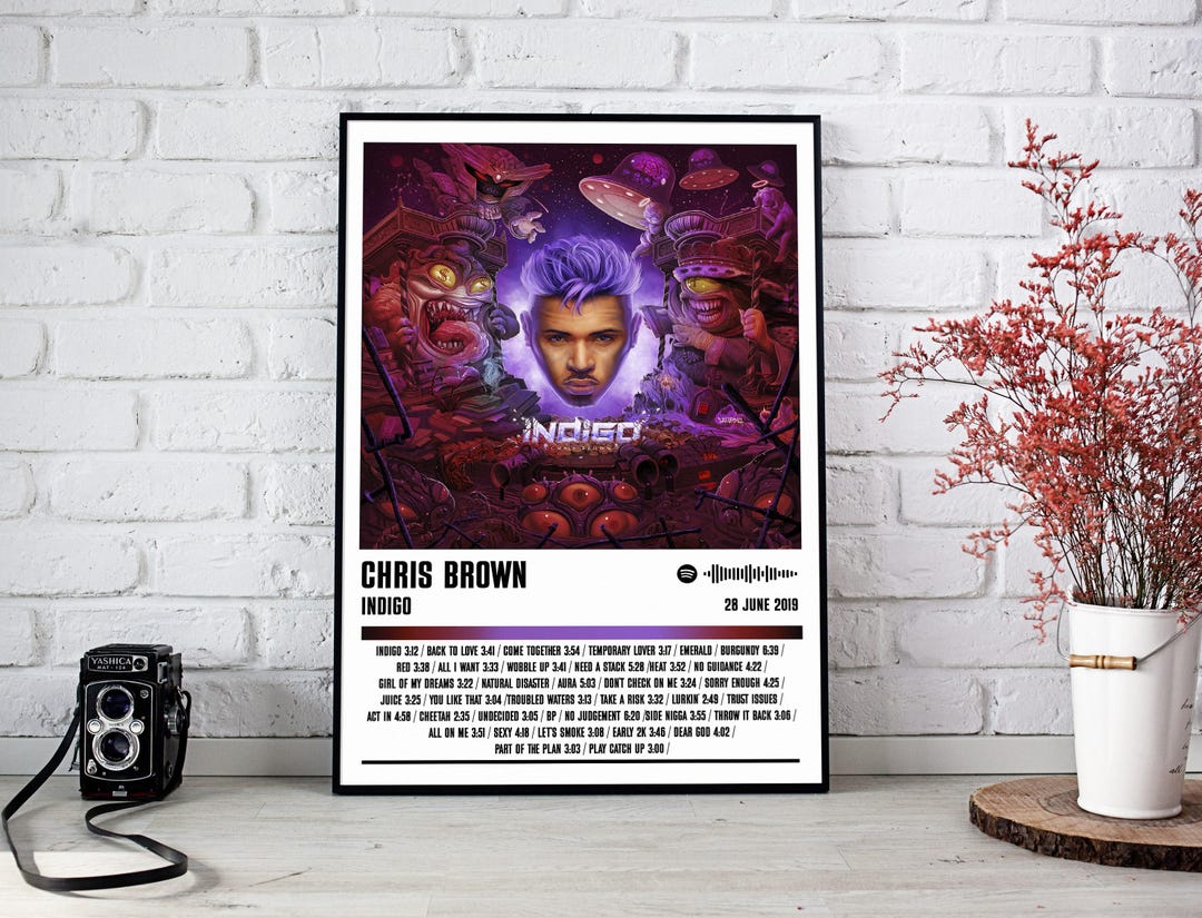 Chris Brown Poster Print Indigo Album Poster Music Poster Album 