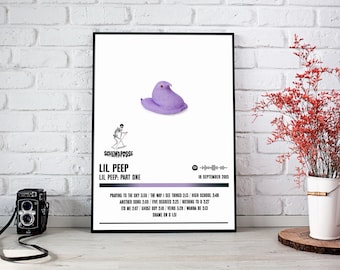 Lil Peep Poster Print | Lil Peep; Part One Album Poster | Music Poster | Album Cover Poster | Wall Decor | Music Gift