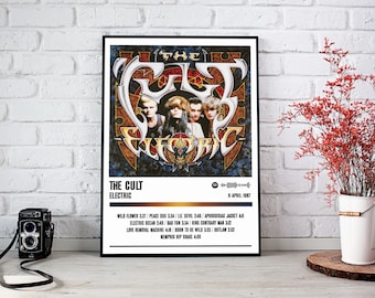 The Cult Poster Print | Electric Album Poster | Music Poster | Album Cover Poster | Wall Decor | Music Gift