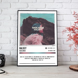 Halsey Poster | BADLANDS Album Poster | Musik Poster | Album Cover Poster | Wanddekoration | Musik Geschenk
