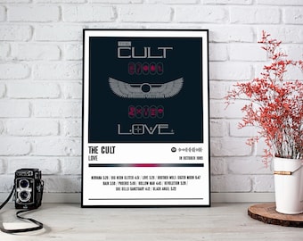 The Cult Poster Print | Love Album Poster | Music Poster | Album Cover Poster | Wall Decor | Music Gift