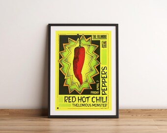 d'affiche de piments rouges | d'artiste de Red Hot Chili Peppers | Affiche de musique | Poster de la pochette de l'album | Décoration murale | Cadeau musique