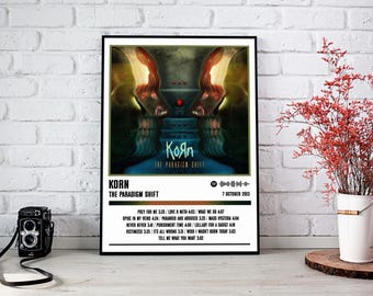 Poster Korn | L'affiche de l'album Paradigm Shift | Affiche de musique | Poster de la pochette de l'album | Décoration murale | Cadeau musique