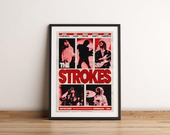 The Strokes Poster | Indie Rock Modern Wall Art - Etsy
