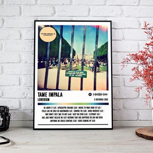 Tame Impala Poster Print | Lonerism Album Poster | Music Poster | Album Cover Poster | Wall Decor | Music Gift