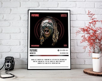Zukunft Poster Druck | Monster Album-Poster | Musik Poster | Album Cover Poster | Wanddekoration | Musik Geschenk