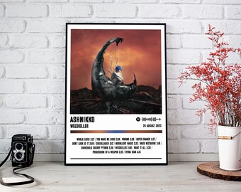 Poster d'Asshniko | Poster de l'album WEEDKILLER | Affiche de musique | Poster de la pochette de l'album | Décoration murale | Cadeau musique