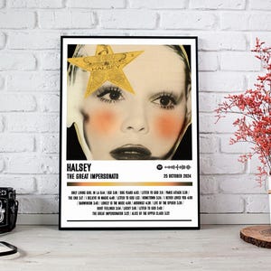 Halsey Poster Print | The Great Impersonato Album Poster | Music Poster | Album Cover Poster | Wall Decor | Music Gift