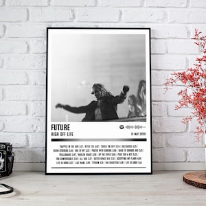 Future Poster Print | High Off Life Album Poster | Music Poster | Album Cover Poster | Wall Decor | Music Gift