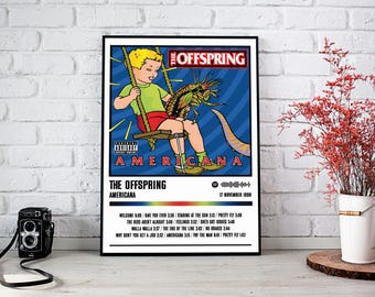 La copie d'affiche de la progéniture | Affiche d'album Americana | Affiche de musique | Poster de la pochette de l'album | Décoration murale | Cadeau musique
