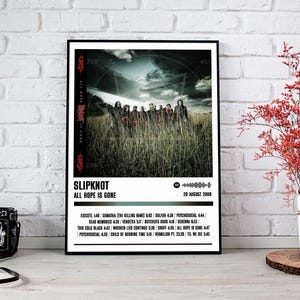 Slipknot Poster Print | All Hope Is Gone  Album Poster | Music Poster | Album Cover Poster | Wall Decor | Music Gift