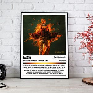 Halsey Poster Print | hopeless fountain kingdom live Album Poster | Music Poster | Album Cover Poster | Wall Decor | Music Gift