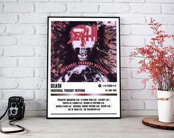 Death Poster | Individuelle Gedankenmuster Albumposter | Musik Poster | Album Cover Poster | Wanddekoration | Musik Geschenk
