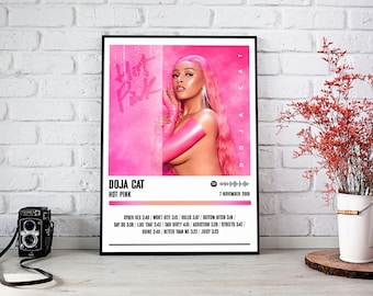Doja Katze Poster Druck | Pinkes Album-Poster | Musik Poster | Album Cover Poster | Wanddekoration | Musik Geschenk