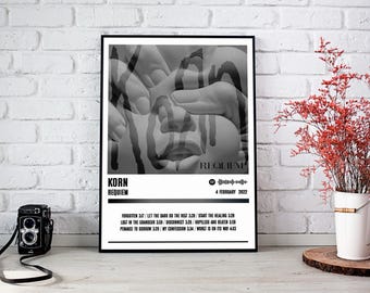 Poster Korn | Affiche d'album Requiem | Affiche de musique | Poster de la pochette de l'album | Décoration murale | Cadeau musique