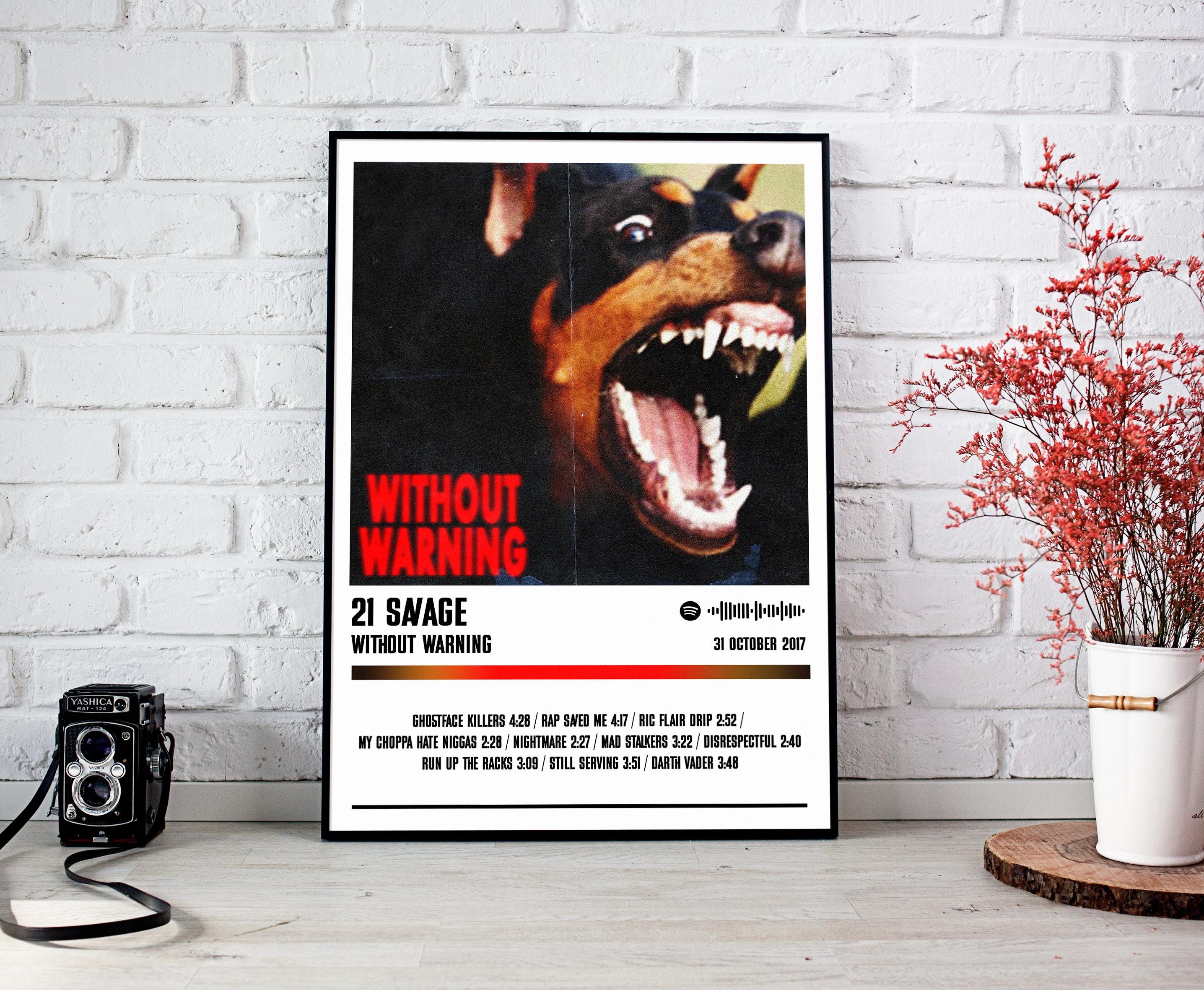 21 Savage Poster Print | Without Warning Album Poster | Music
