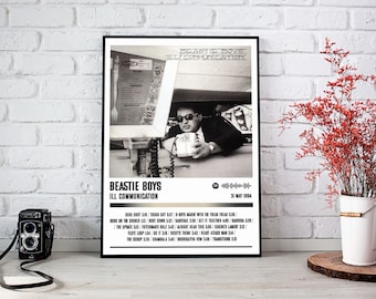 Poster Beastie Boys | Affiche de l'album Mauvaise communication | Affiche de musique | Poster de la pochette de l'album | Décoration murale | Cadeau musique