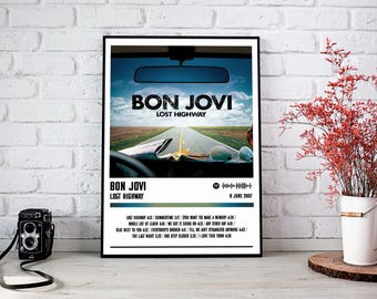 Bon Jovi Slippery When Wet Album Poster: Rock Music Wall Art - Etsy