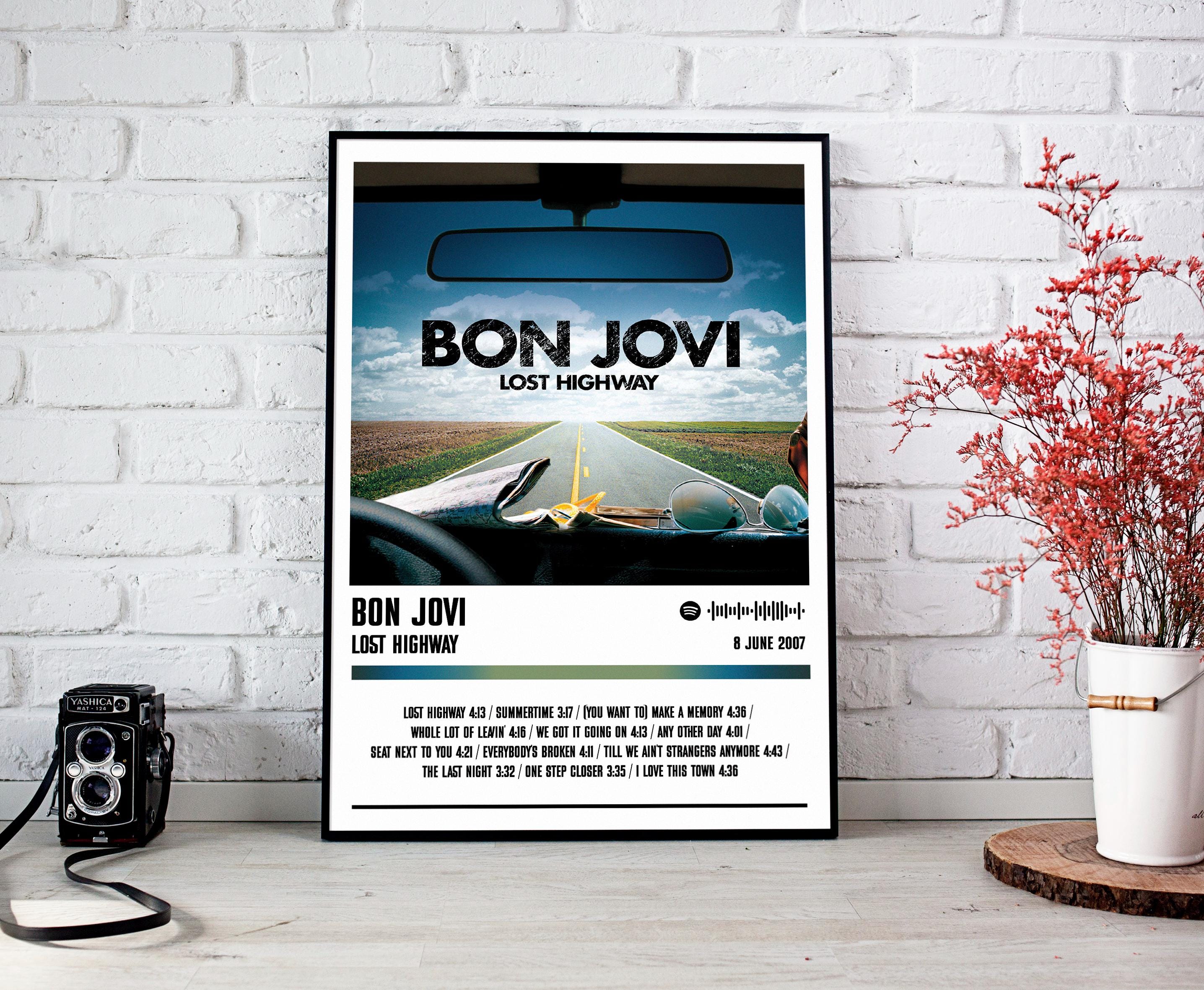 Bon Jovi Poster Print | Lost Highway Album Poster | Music Poster