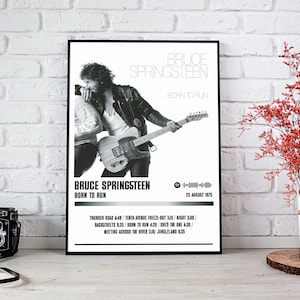 Bruce Springsteen Poster Print | Born To Run Album Poster | Music Poster | Album Cover Poster | Wall Decor | Music Gift