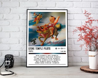 Impression d'affiche de pilotes de Stone Temple | Poster d'album violet | Affiche de musique | Poster de la pochette de l'album | Décoration murale | Cadeau musique