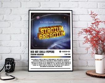 Red Hot Chili Peppers Poster Druck | Stadium Arcadium Album-Poster | Musik Poster | Album Cover Poster | Wanddekoration | Musik Geschenk