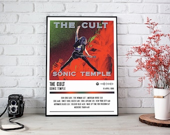 Das Kult Poster | Sonic Temple Album-Poster | Musik Poster | Album Cover Poster | Wanddekoration | Musik Geschenk