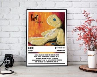 Poster Korn | Affiche de l'album des numéros | Affiche de musique | Poster de la pochette de l'album | Décoration murale | Cadeau musique