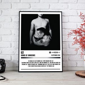 U2 Poster Print | Songs Of Innocence Album Poster | Music Poster | Album Cover Poster | Wall Decor | Music Gift