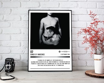 U2 Posterdruck | Songs Of Innocence Album-Poster | Musik Poster | Album Cover Poster | Wanddekoration | Musik Geschenk