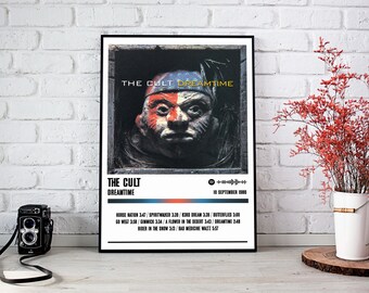 The Cult Poster Print | Dreamtime Album Poster | Music Poster | Album Cover Poster | Wall Decor | Music Gift