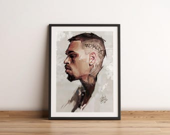 Chris Brown Poster | Chris Brown Künstler Poster | Musik Poster | Album Cover Poster | Wanddekoration | Musik Geschenk