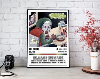 Mf Doom Poster | MM...FOOD Album-Poster | Musik Poster | Album Cover Poster | Wanddekoration | Musik Geschenk