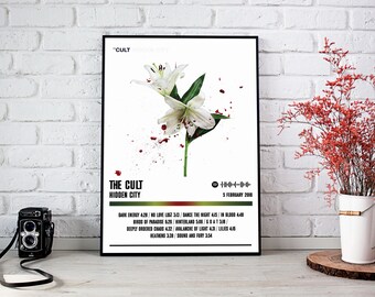The Cult Poster Print | Hidden City Album Poster | Music Poster | Album Cover Poster | Wall Decor | Music Gift