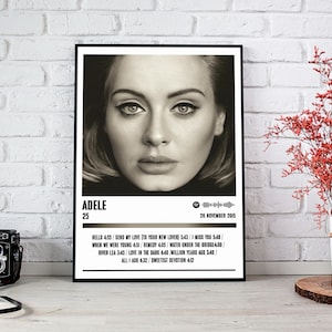 Adele Poster | 25 Album-Poster | Musik Poster | Album Cover Poster | Wanddekoration | Musik Geschenk