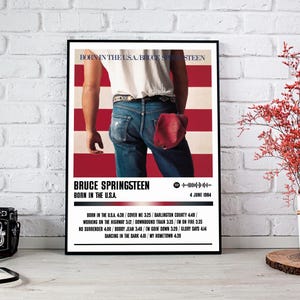 Bruce Springsteen Poster Print | Born In The U.S.A Album Poster | Music Poster | Album Cover Poster | Wall Decor | Music Gift