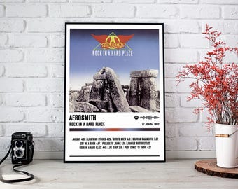 Poster d'Aerosmith | Affiche de l'album Rock In A Hard Place | Affiche de musique | Poster de la pochette de l'album | Décoration murale | Cadeau musique