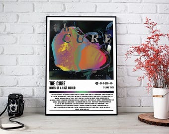 Poster The Cure | Mixes d'un album du monde perdu affiche | Affiche de musique | Poster de la pochette de l'album | Décoration murale | Cadeau musique